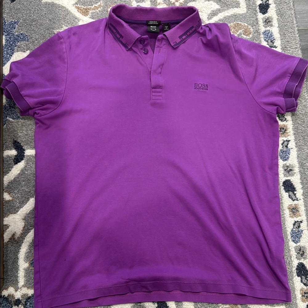 Boss Purple Polo Shirt Classic Design